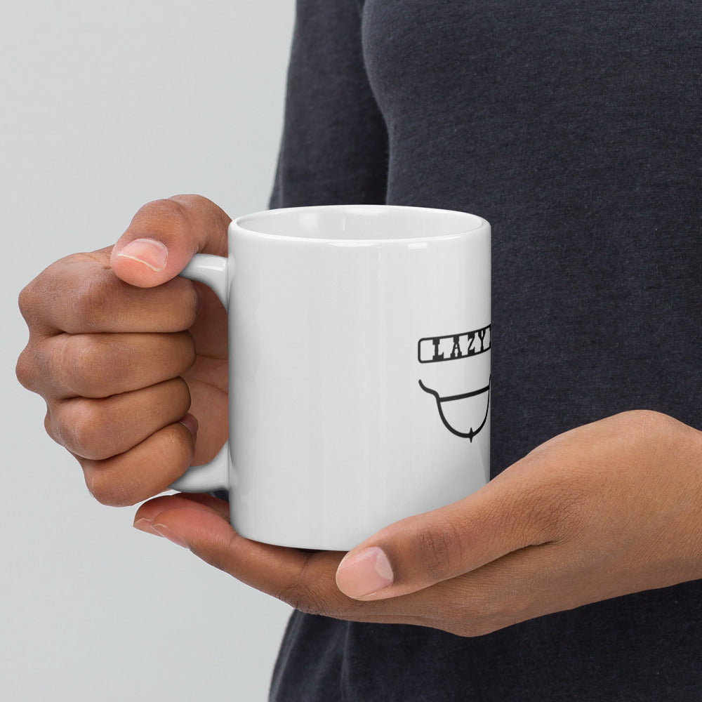 The Lazy Double D Ranch logo White glossy mug